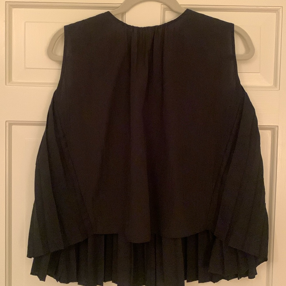 Vince Black pleated Tank